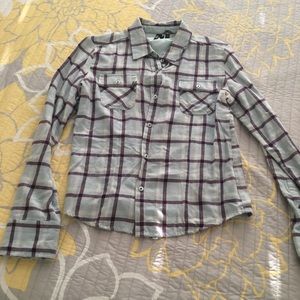 VANS plaid button up